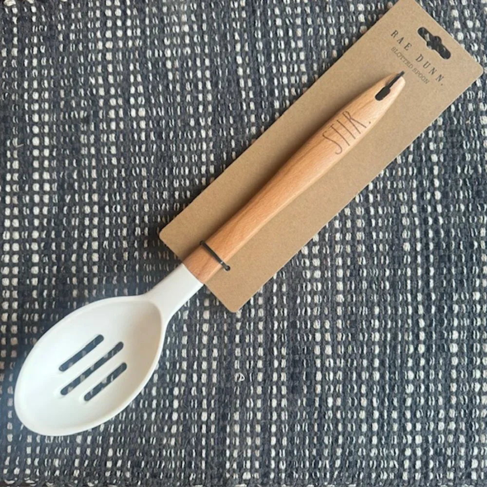 Rae Dunn 4 pc Full Size White Kitchen Utensils - Stir Mix Whip